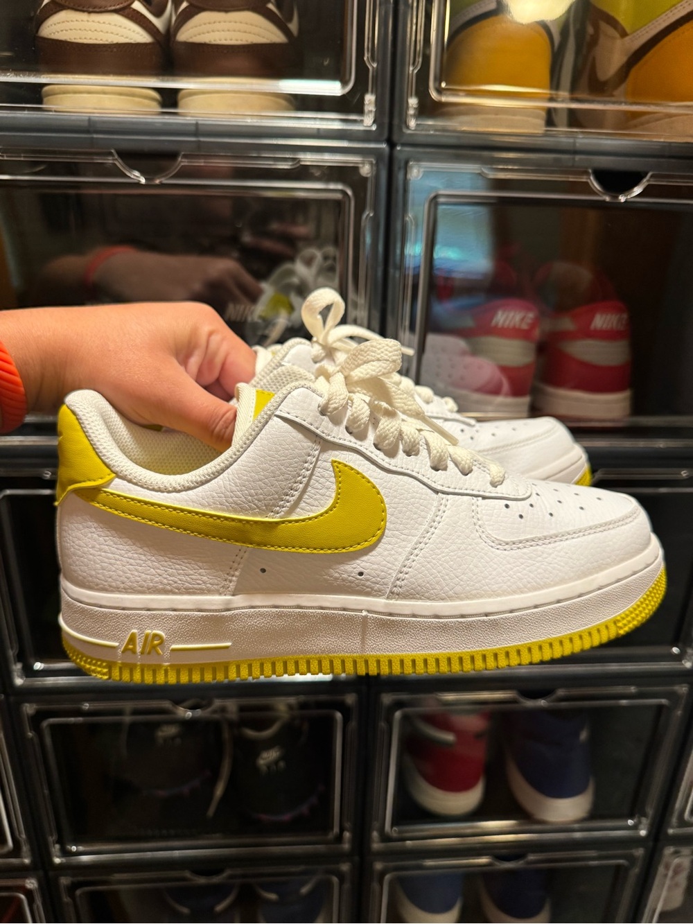 Nike Air Force 1 Low — White with Yellow Accents